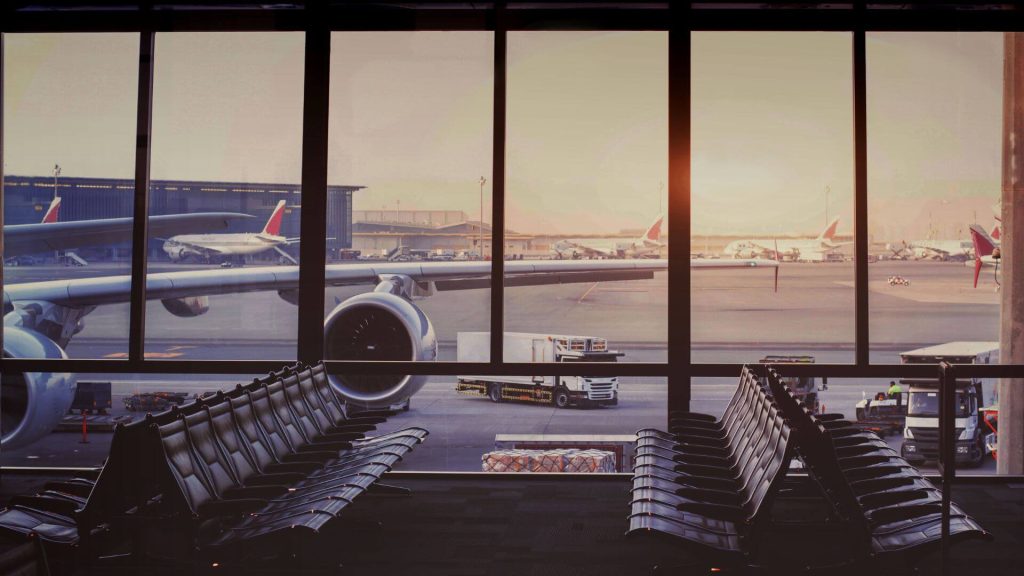 vue depuis la salle d'embarquement vers les philippines pour un séjour plongée en apnée aux Philippines